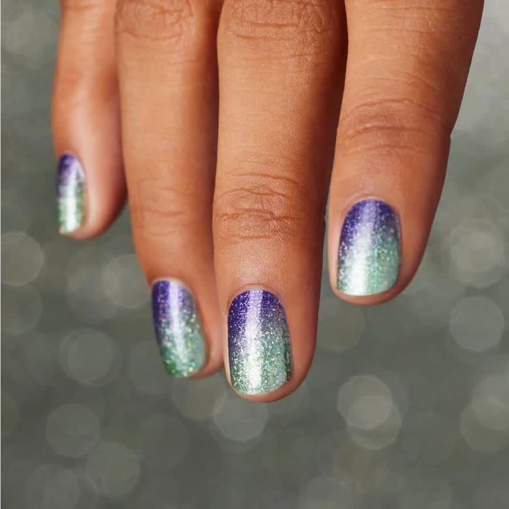 *Retired* Color Street: Mi Little Obsession | Mint Green Purple Gradient Glitter - Picture 9 of 16